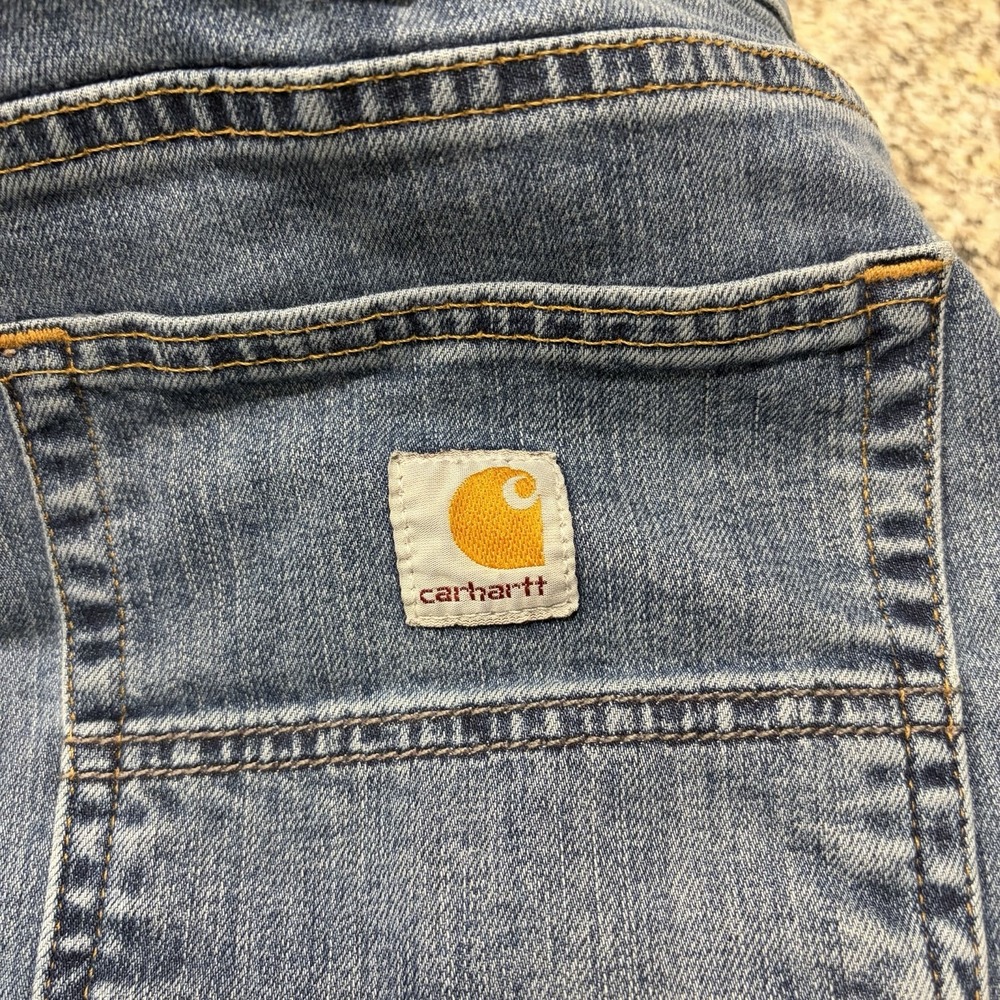 Carhartt Jeans Mens 36x34 Blue Denim Relaxed Fit Straight Leg Work Pants